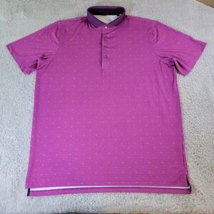 Greyson Performance Polo Mens XL Pink Diamonds Wolf Logos Golf Tennis Pickleball
